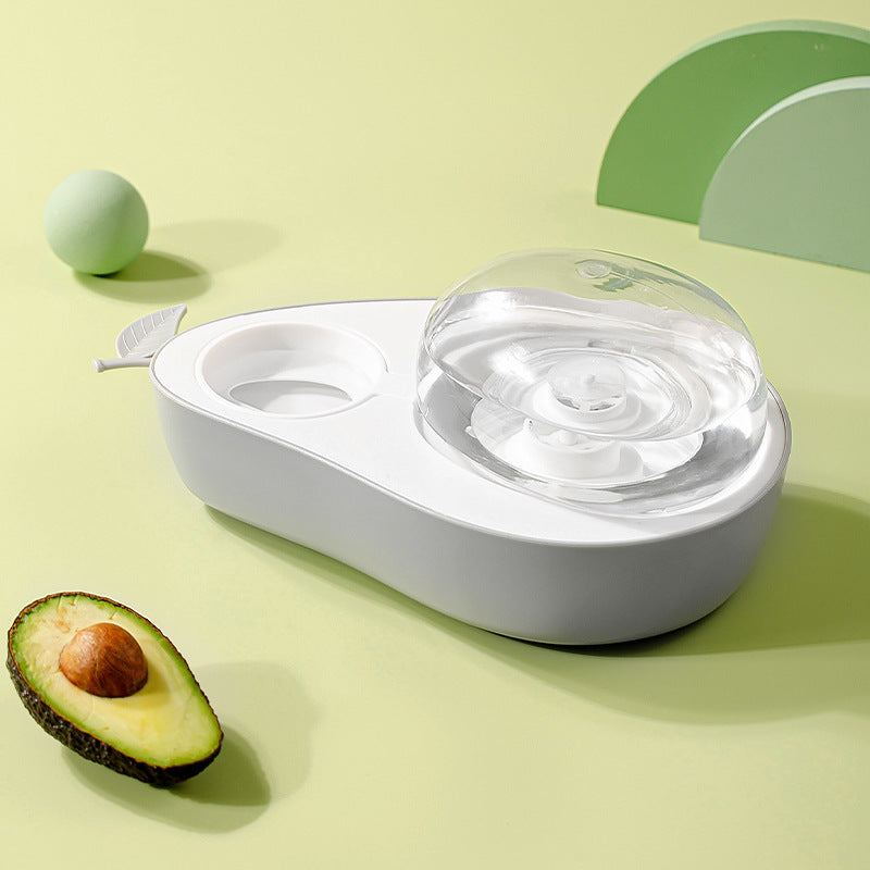 Avocado Kattenvoerbak - 4-in-1 Eetbak Met Slowfood Eetkom / Waterdispenser