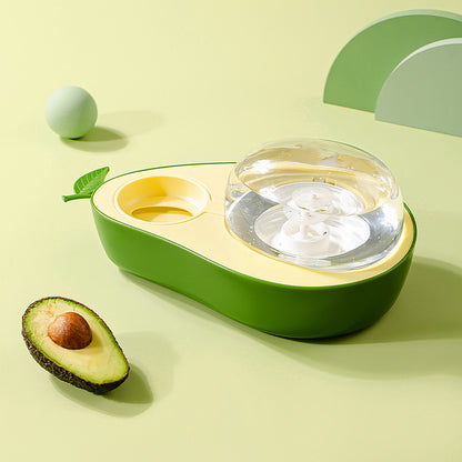 Avocado Kattenvoerbak - 4-in-1 Eetbak Met Slowfood Eetkom / Waterdispenser